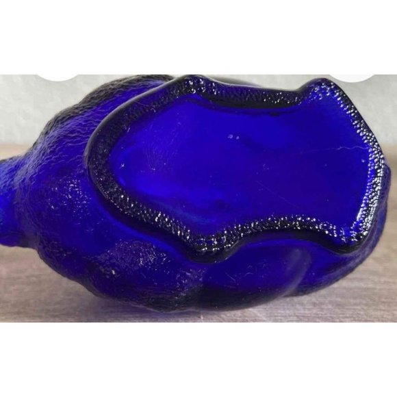 Vintage Small Cobalt Blue Glass Piggy Coin Money Bank•MINT CONDITION•I have ten - Picture 10 of 10
